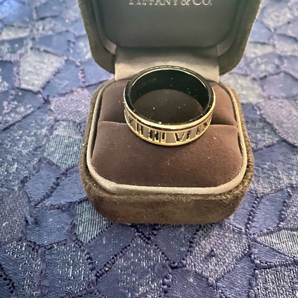 Tiffany & Co. Atlas Sterling Silver & Titanium Ring - Picture 2 of 3